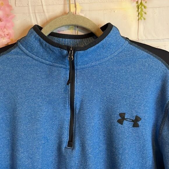 UNDER ARMOUR YOUTH L COLD GEAR ZIP COLLAR SWEATSHIRT - Picture 2 of 12